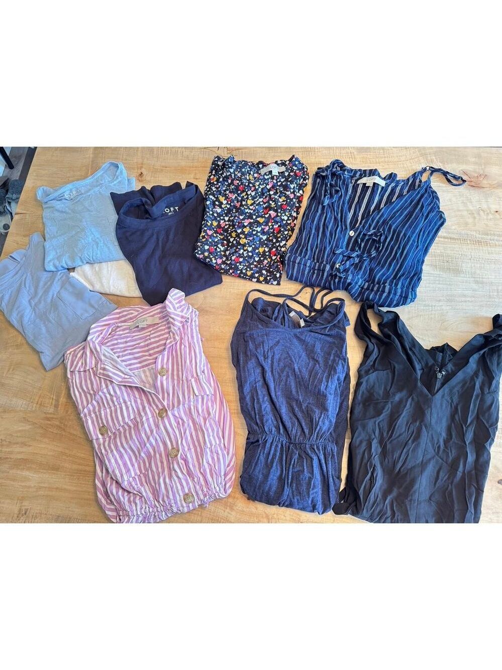 Ann Taylor Loft rompers , dress, and blouse bundle size med